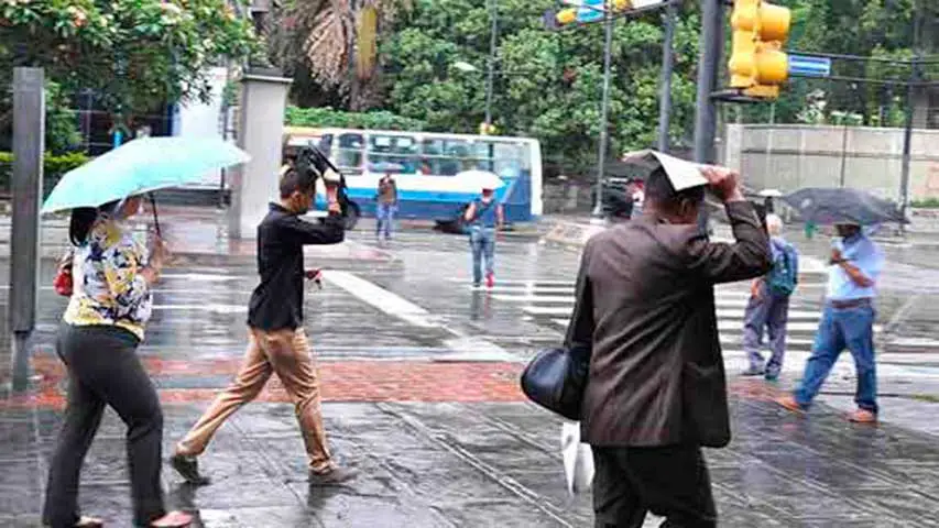  Inameh pronostica para este domingo lluvias dispersas de intensidad variable en el país