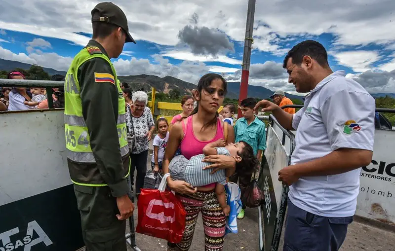 Venezolanos en frontera