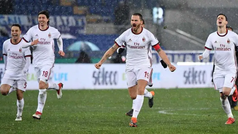  Milan venció al Lazio en penaltis y disputará la final contra Juventus