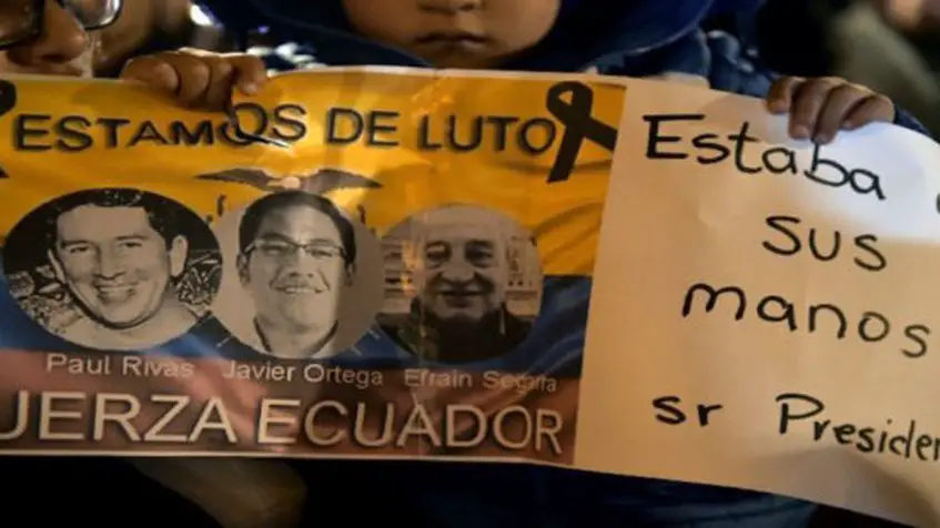  Ecuador: Cuerpos de equipo de prensa asesinado en Colombia llegarán este miércoles