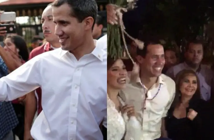  Novia interrumpió la caravana de su boda para tomarse una foto con Guaidó