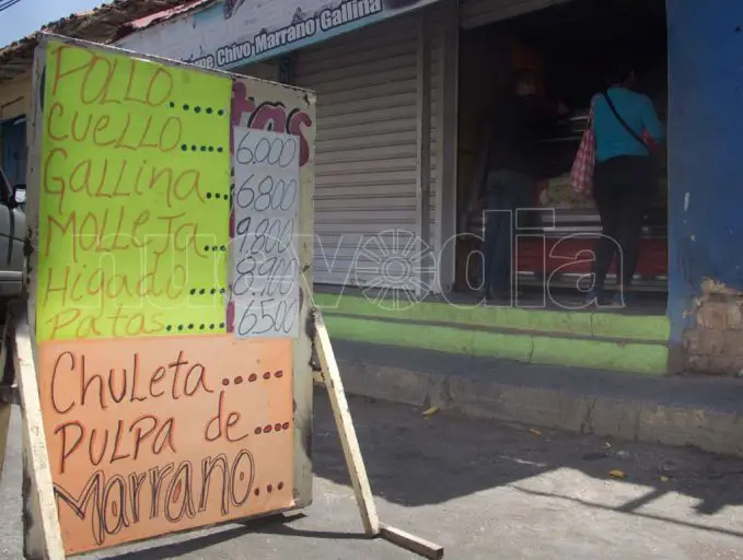 Mercado Viejo Coro, Precios Pollo
