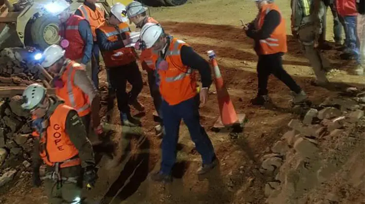  Chile: Recuperan cuerpo de tercer minero tras derrumbe