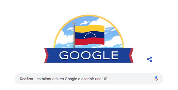  Google dedicó su doodle a la Independencia de Venezuela
