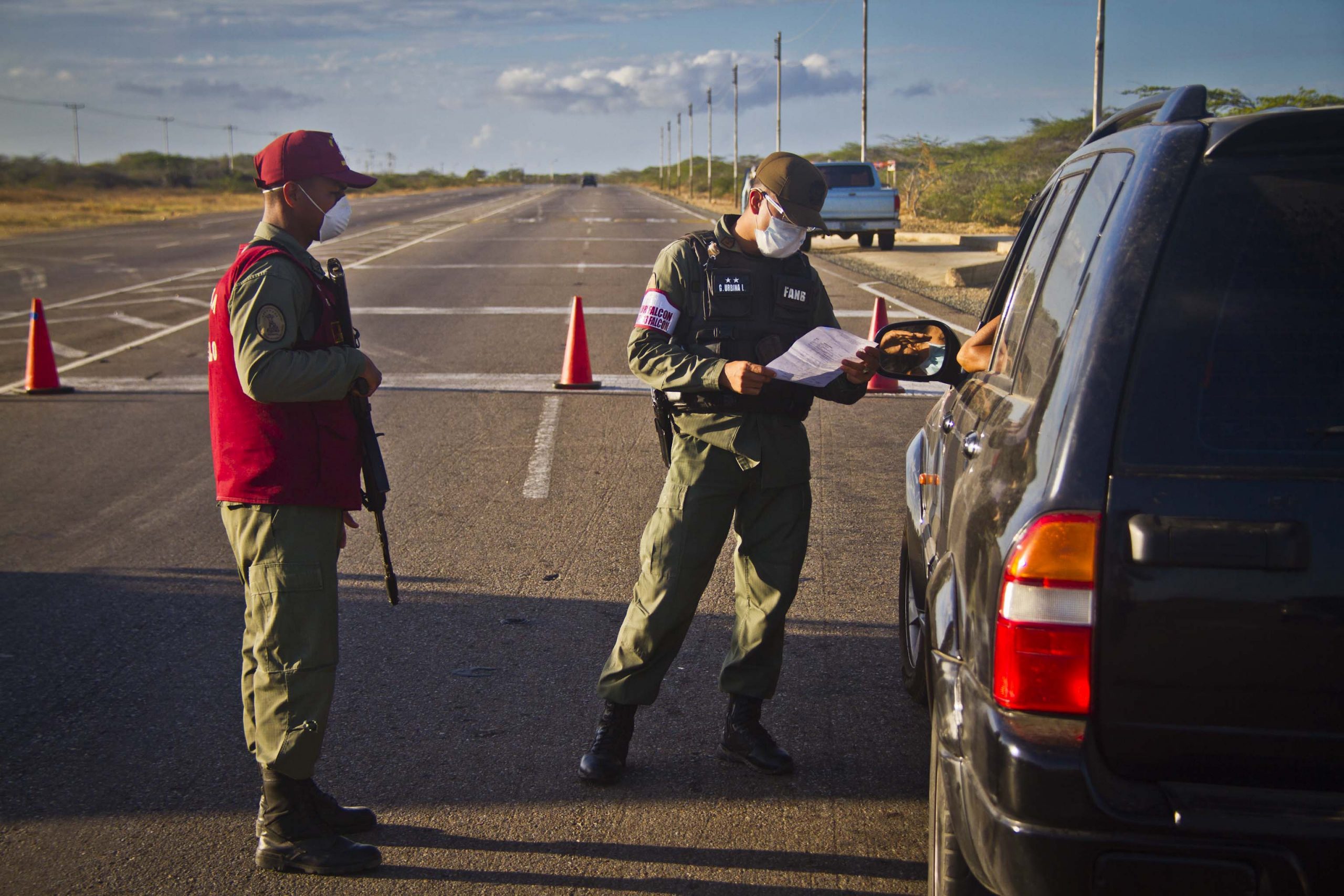 Se mantiene el despliegue de seguridad en Paraguaná. Foto: Edgar Gómez