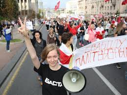  Bielorrusos protestan contra Lukashensko