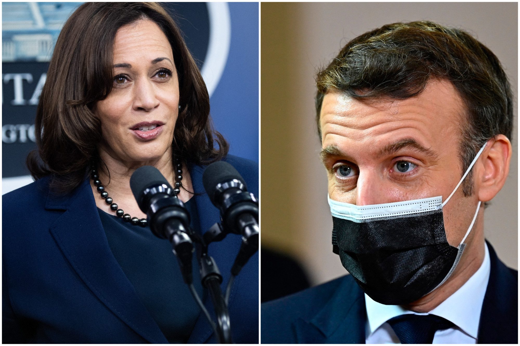  Harris y Macron abogan por «estrecha colaboración» ante COVID-19 y el clima