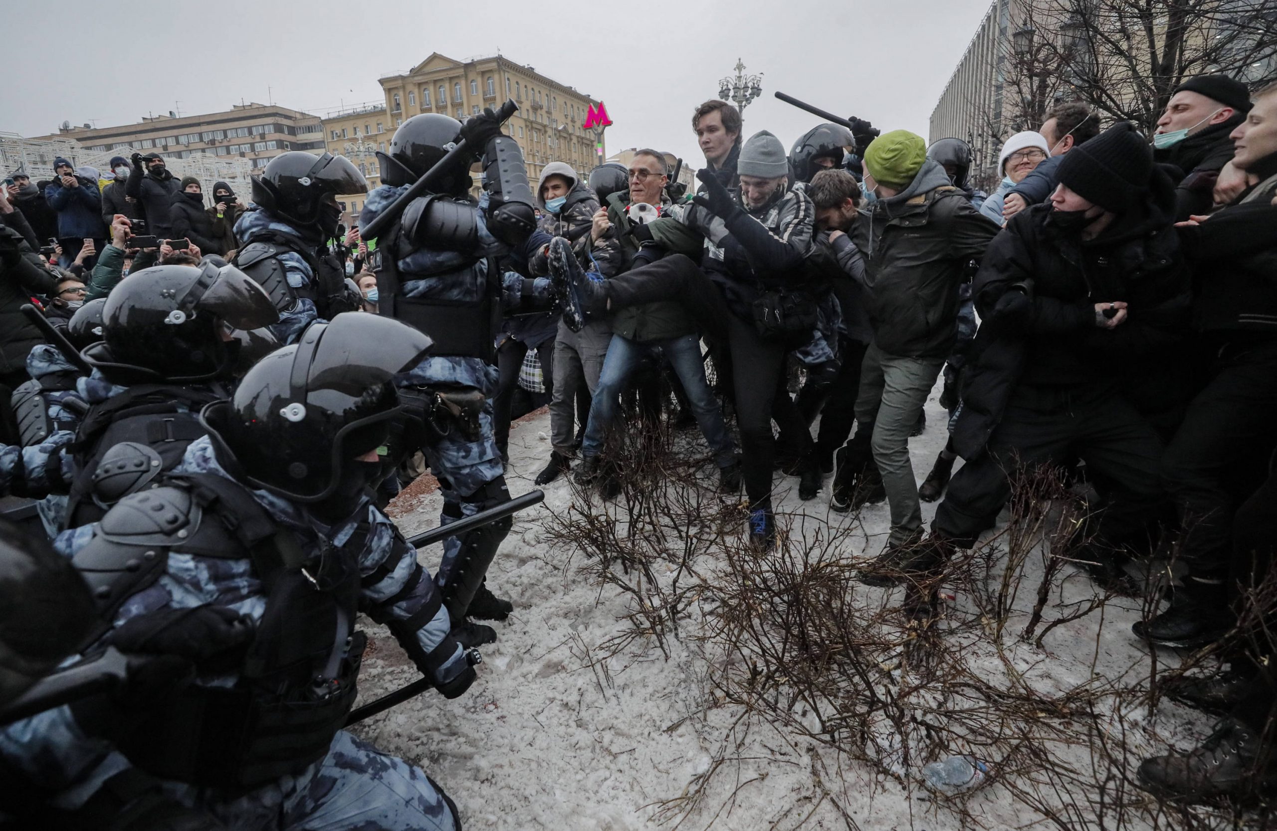  El Kremlin respaldó represión durante protestas en apoyo a Navalni