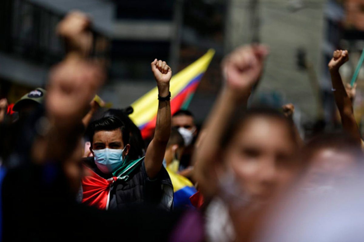 Continúan las protestas por el paro nacional en Colombia