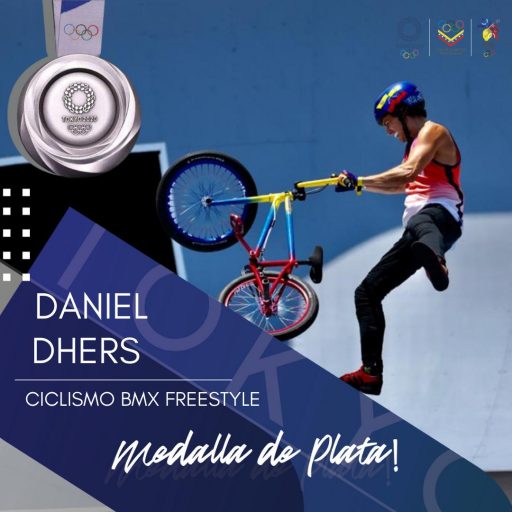 Daniel Dhers ganó medalla de plata en ciclismo BMX Freestyle