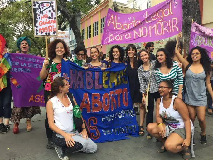 manifestación pro aborto en venezuela