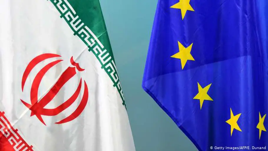 Banderas de Irán y la Unión Europea