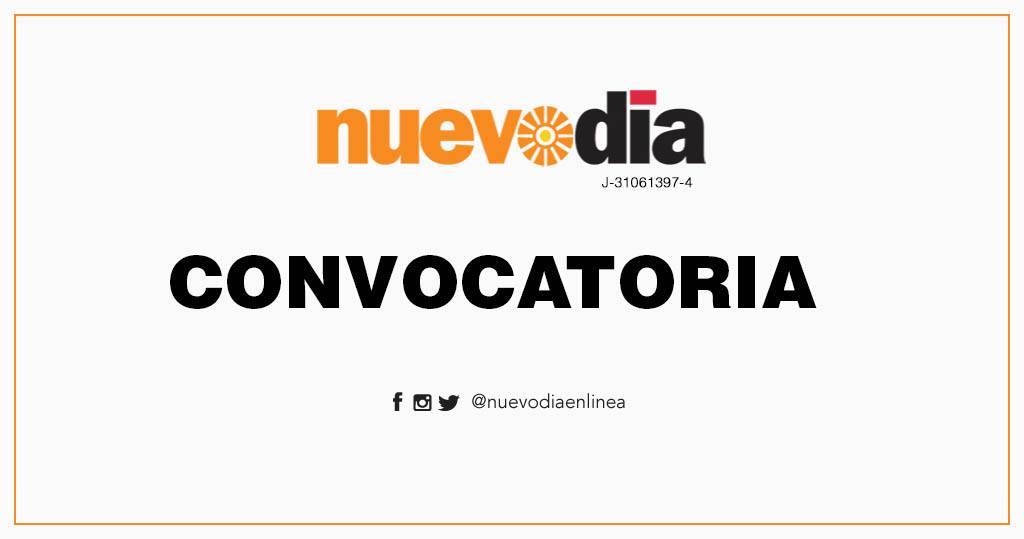  Convocatoria. Accionistas de la Sociedad Astilleros Navales Venezolanos, S.A