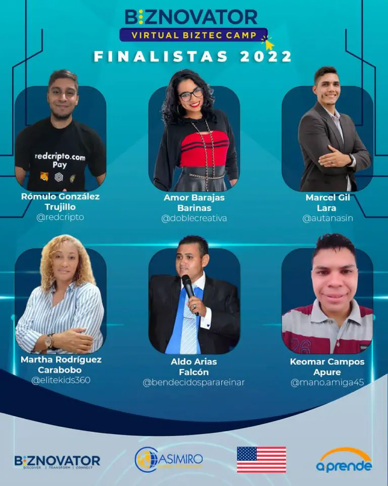 Falcón tiene finalista en el Virtual Biztec Camp Program 2022