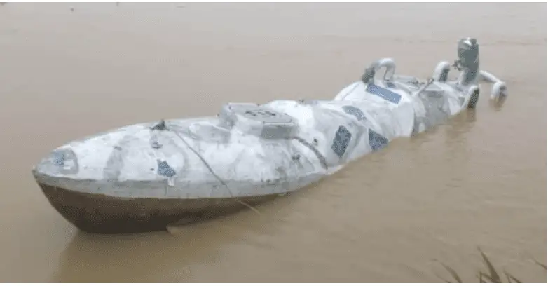 Localizan submarino de contrabando de drogas cerca de la frontera Colombia
