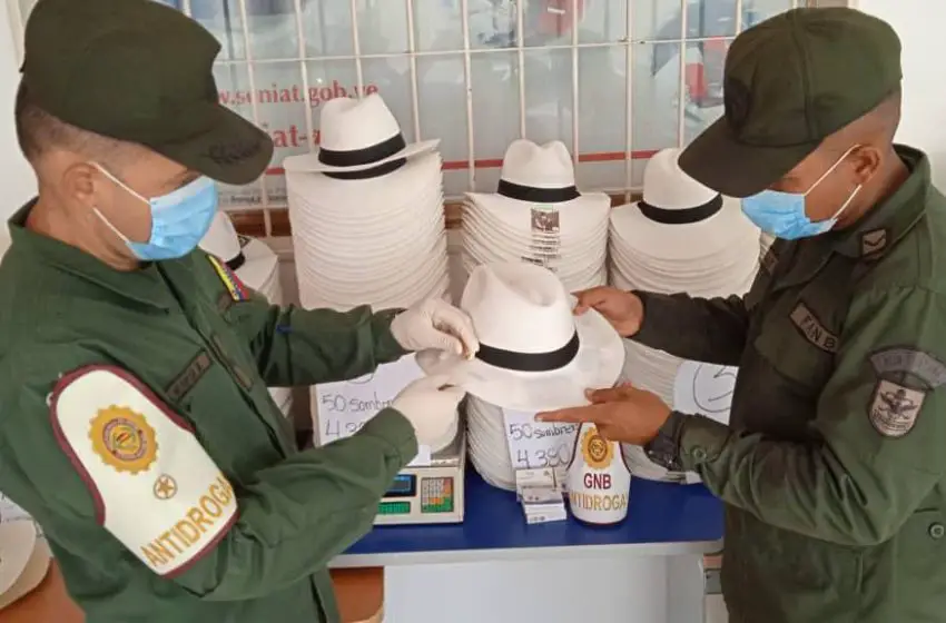  ¡Sorpresa! Incautados 598 sombreros con droga proveniente de Medellín