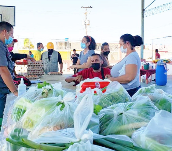  Benefician 310 familias de las parroquias Norte y Los Taques con jornada de alimentación