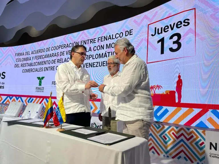 Empresarios de Venezuela y Colombia firman convenio con la CAF para impulsar el comercio