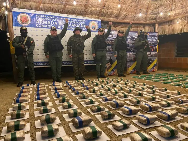 143 panelas de Marihuana incautó la Armada Bolivariana en Morrocoy