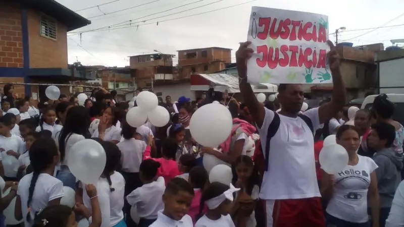 Protesta en Petare tras la muerte de la niña