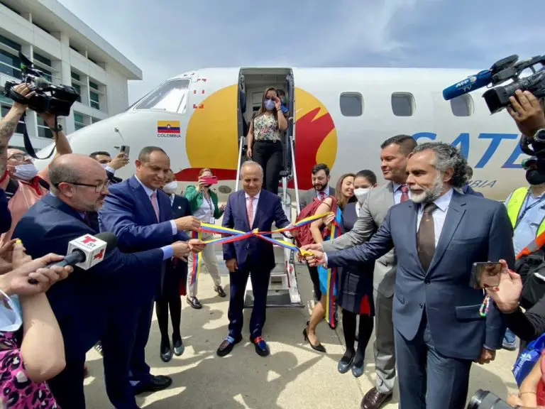 Así fue la inauguración de la ruta aérea Bogotá – Caracas