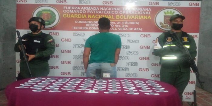 Detenido hombre con droga en el Táchira