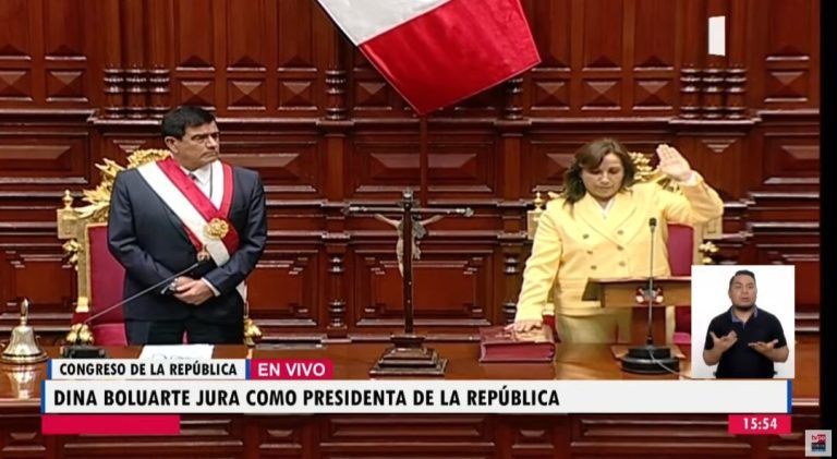 Congreso juramenta a la nueva Presidenta del Perú