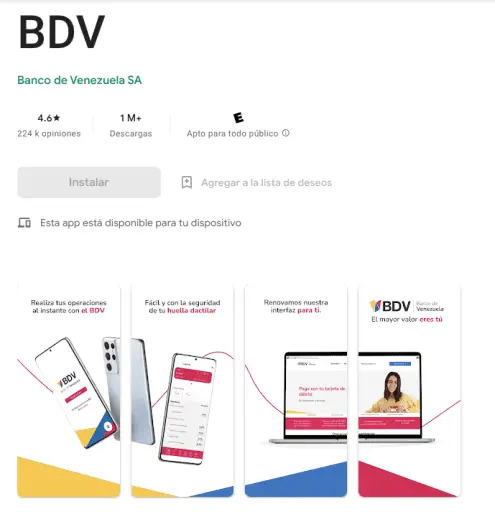 nueva aplicación bdv