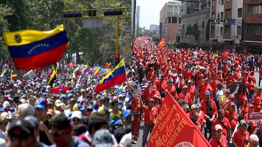 Jóvenes chavistas y opositores marchan este 12FEB