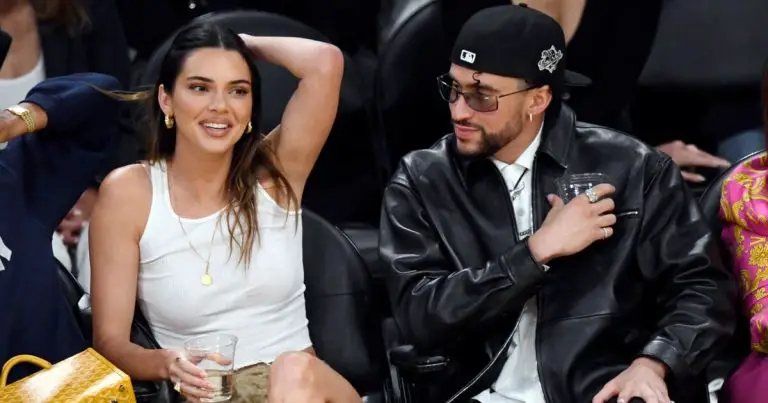 Así Kendall Jenner ignora a Bad Bunny en juego de la NBA 