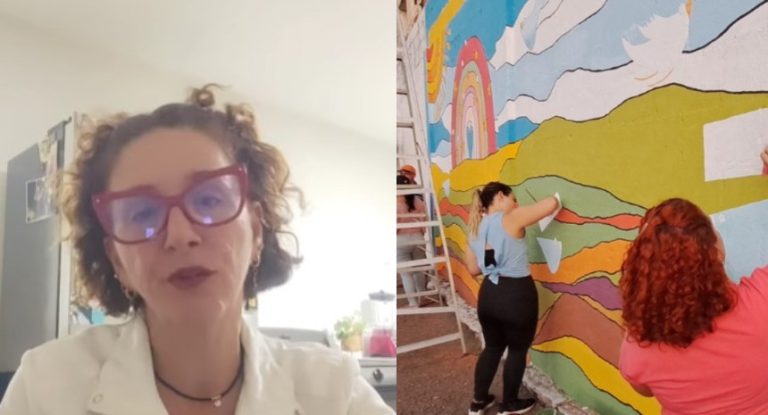 ¿Qué dice la autora del mural en El Tigre?