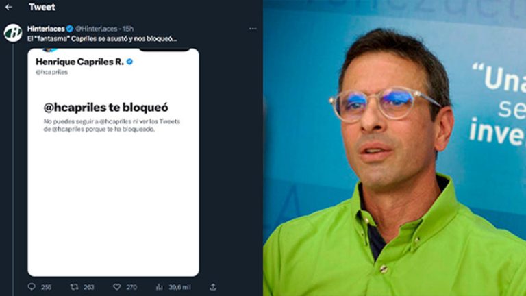Henrique Capriles bloqueó en Twitter a la encuestadora Hinterlaces