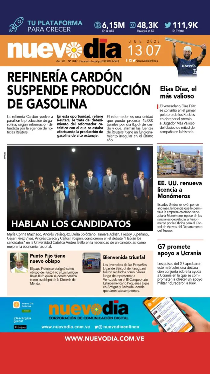 PORTADA JUEVES 13 DE JULIO