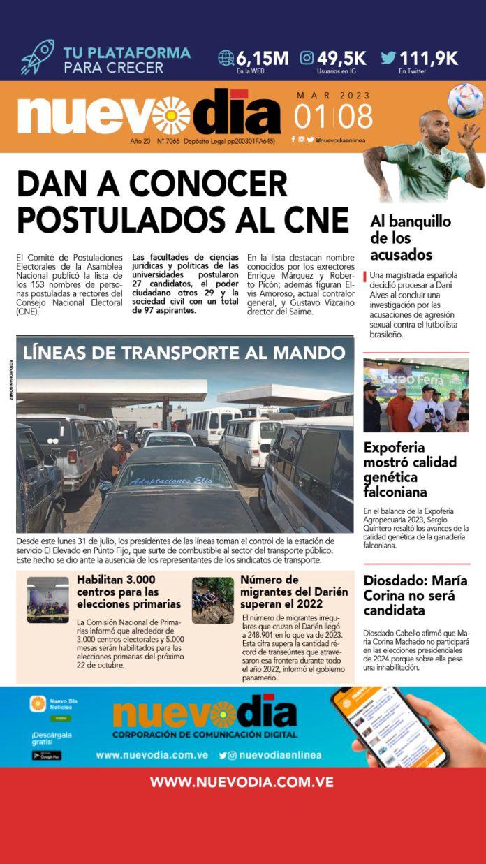 PORTADA MARTES 01 DE AGOSTO