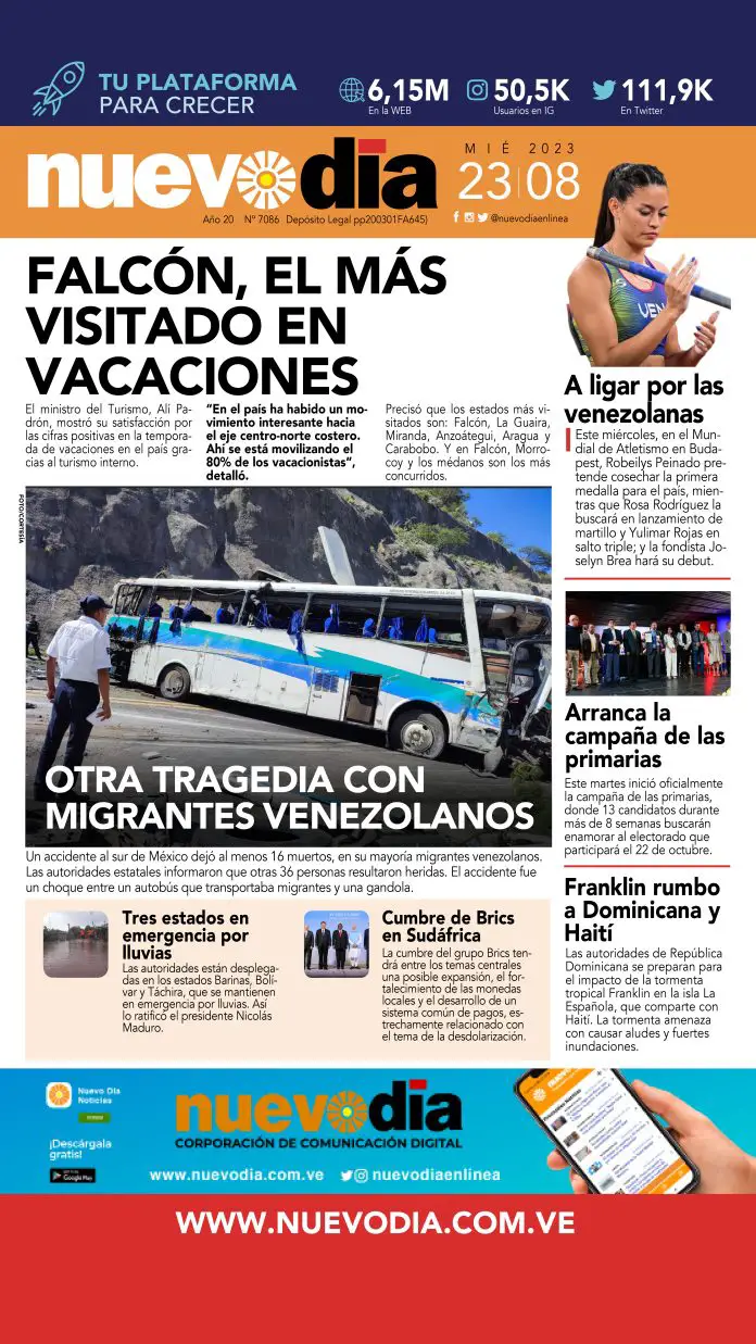 Portada miércoles 23 de agosto