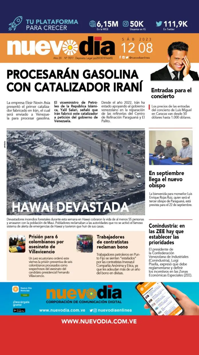 Portada sábado 12 de agosto