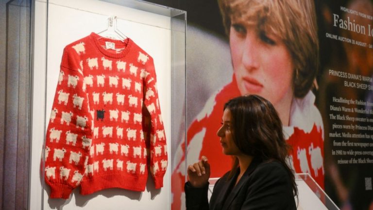 Subastaron el suéter con una oveja negra de Diana de Gales por 1,1 millones de dólares