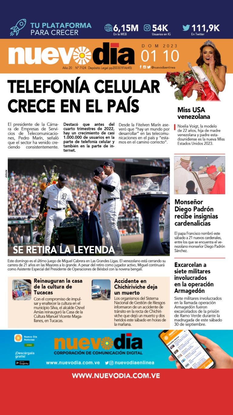 Portada domingo1 de octubre de 2023