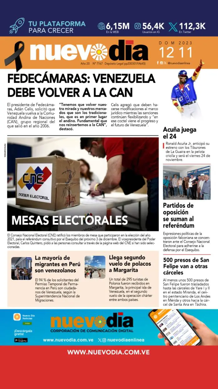 Portada domingo 12 de noviembre