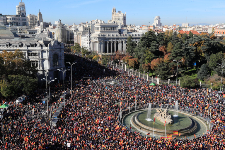 Multitudinaria protesta contra Pedro Sánchez (+VIDEO)