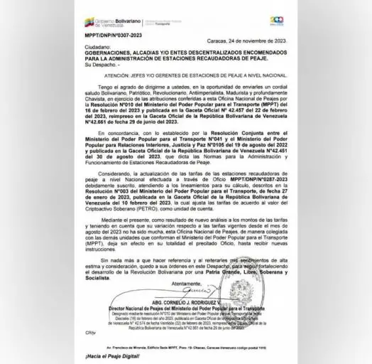 ÚLTIMA HORA | Aumento tarifas en peajes queda suspendido