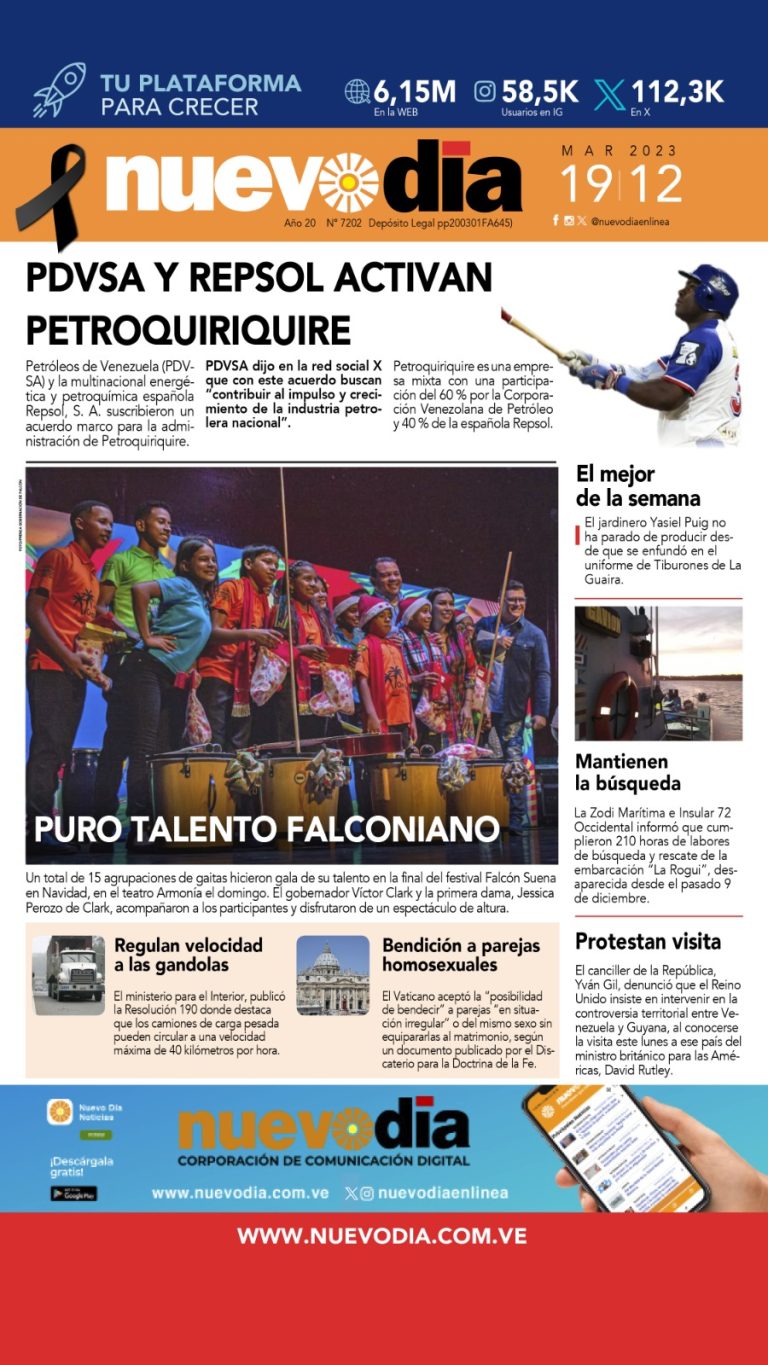 Portada martes 19 de diciembre