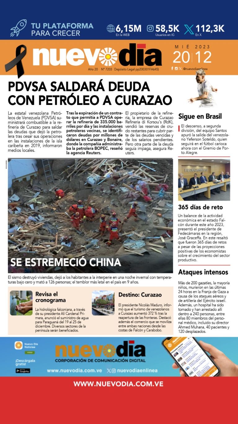 Portada miércoles 20 de diciembre