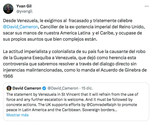 Maduro lanza advertencia al canciller británico
