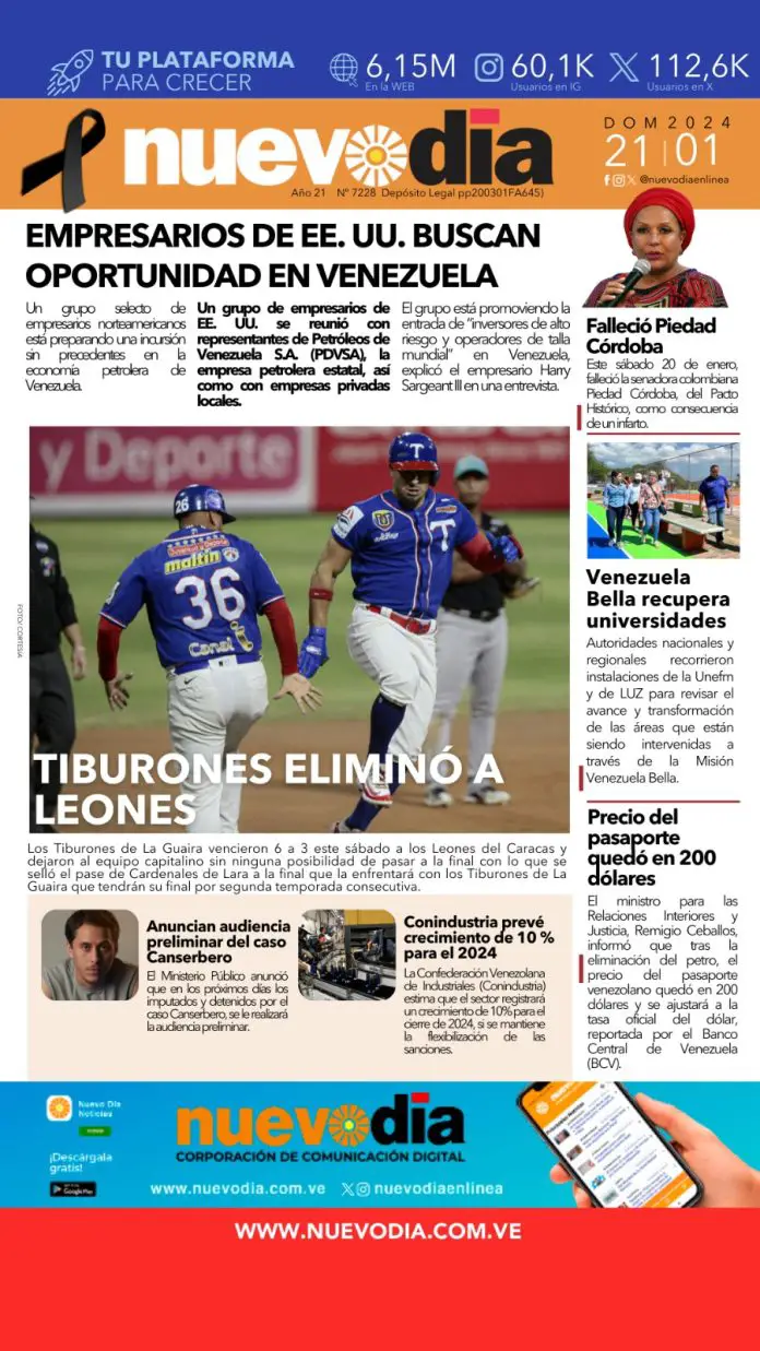 Portada domingo 21 de enero