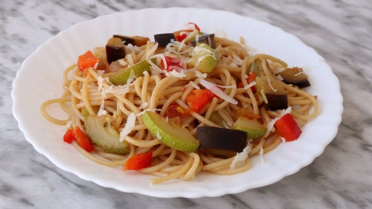 Espaguetis con verduras, una receta fácil, rápida y nutritiva