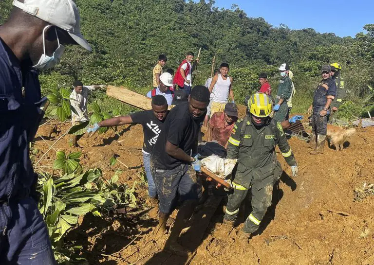 Tragedia en Chocó: Van 34 muertos en Colombia por alud