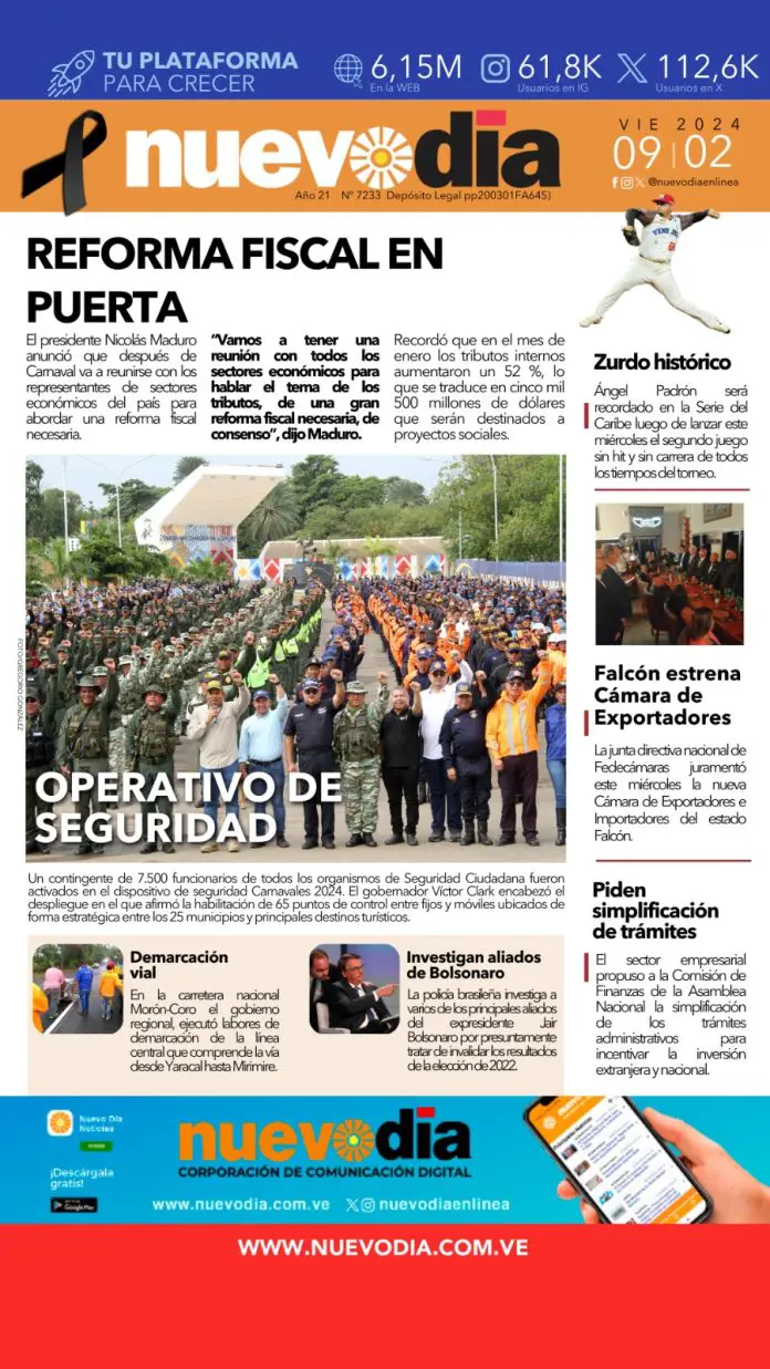 Portada viernes 9 de febrero