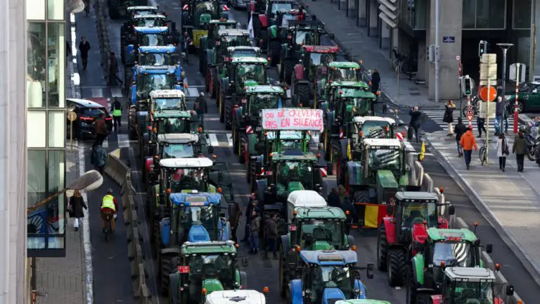 Miles de agricultores toman Bruselas para protestar por la situación del campo
