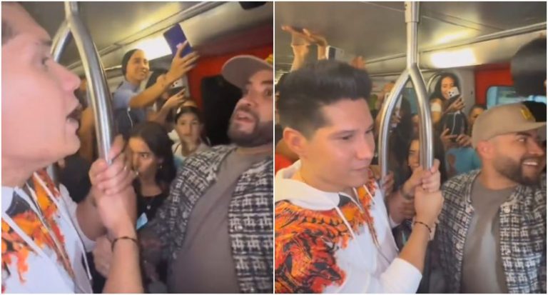 Chyno y Nacho sorprendieron a pasajeros del Metro de Caracas